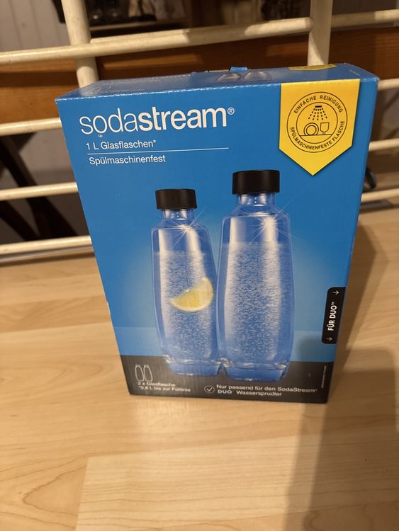 SodaStream Glasflaschen, 1 Liter, Spülmaschinenfest, Neu! (Neu und originalverpackt) in Haldenstein für CHF 26 – mit Lieferung auf Ricardo kaufen