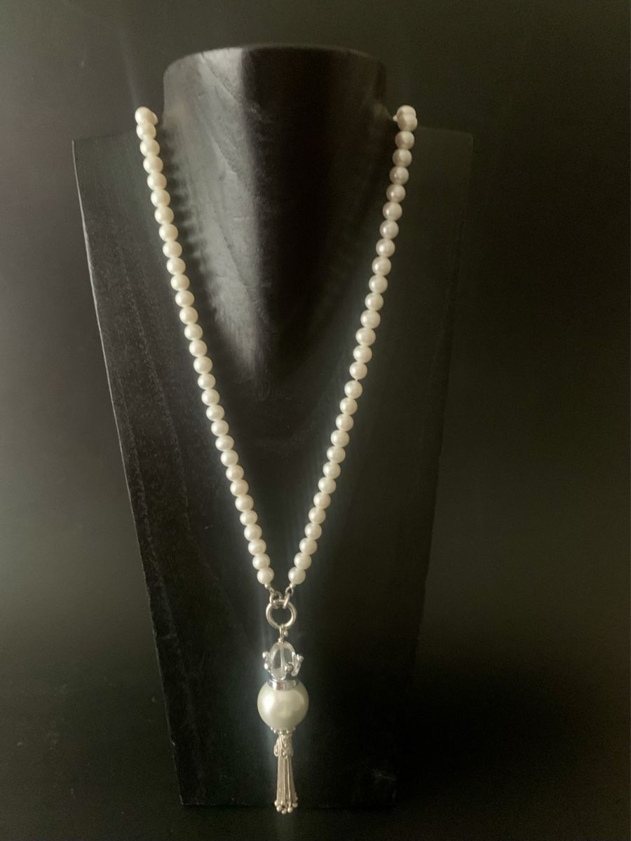 Catenine: Luxuriöse Perlenkette mit Anhänger Silber – Nuovo e nell'imballaggio originale da Rüschlikon venduto da ThereseJewelryDesign 1