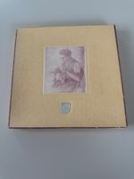 Antike Karton Schachtel / 17x17x2 cm
