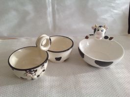 Bols  avec décors de vache