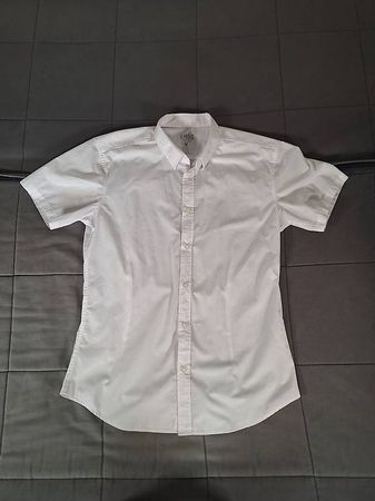 SMOG white short-sleeve shirt