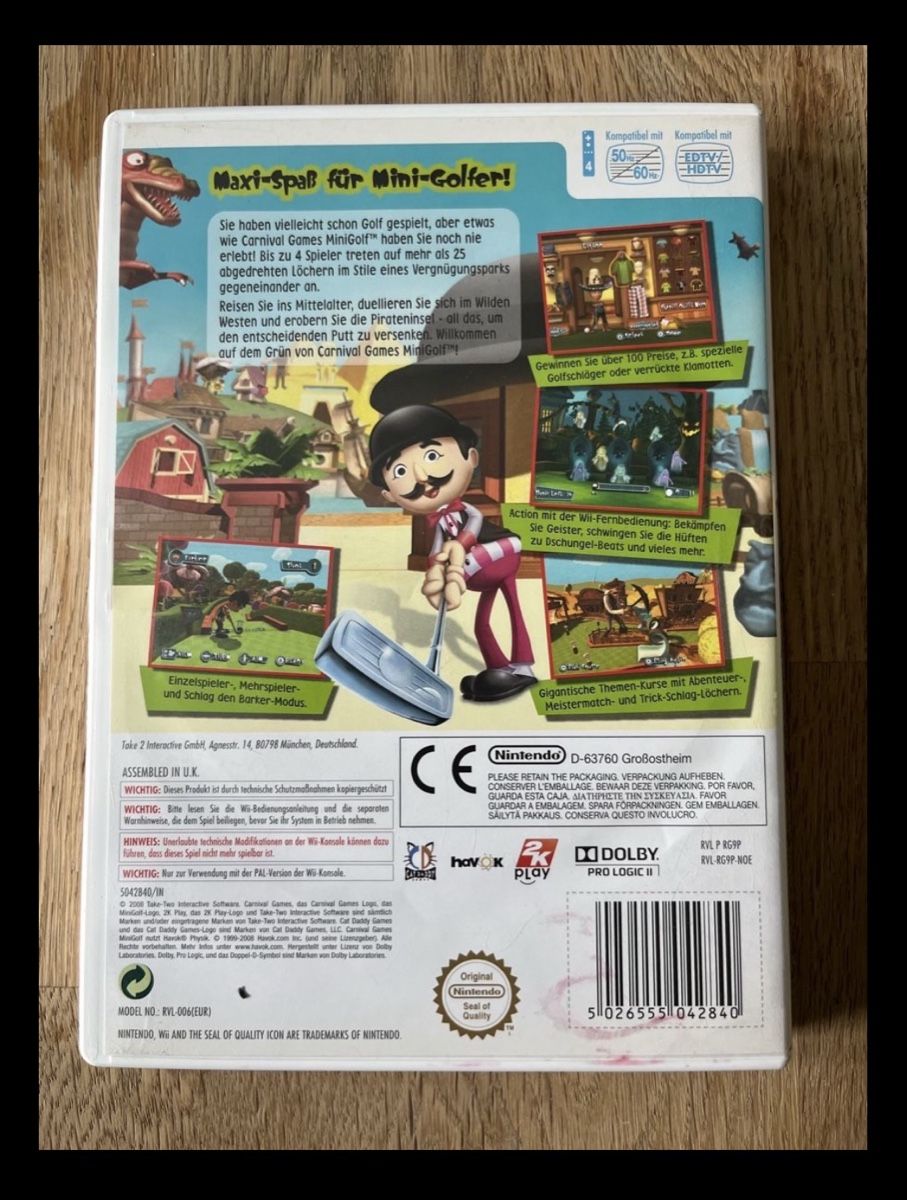 Giochi: Carnival Games Minigolf - Wii – Usato da Baden venduto da tob_t8gw 1