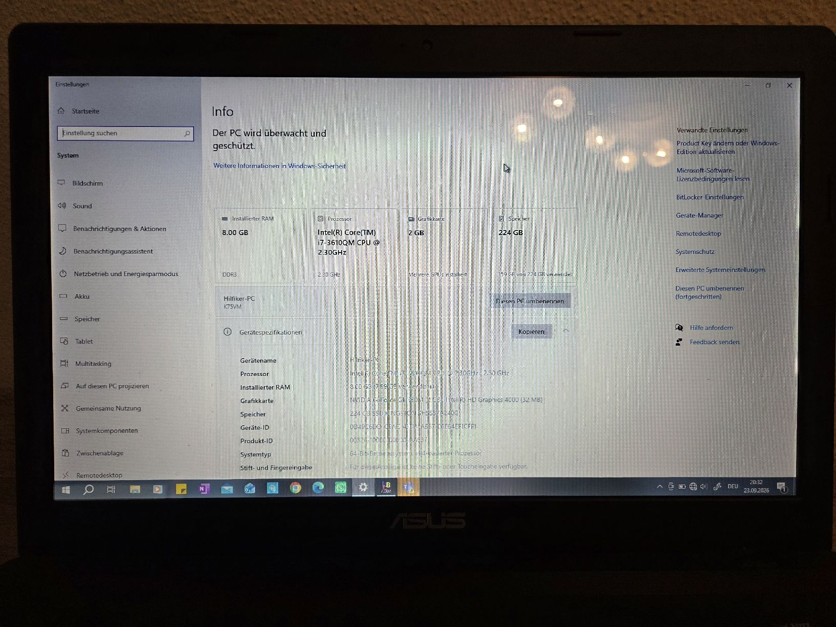 Asus Notebooks: Laptop Asus K75V Intel Core i7 – Gebraucht aus Wauwil von seriously3 5