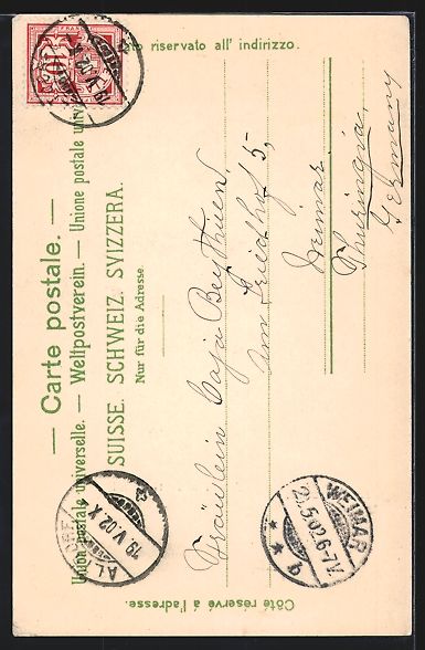 Cartoline postali: Unterschächen, Aesch, Kapelle mit Stäu – Usato da Berlin venduto da bartko-reher 1