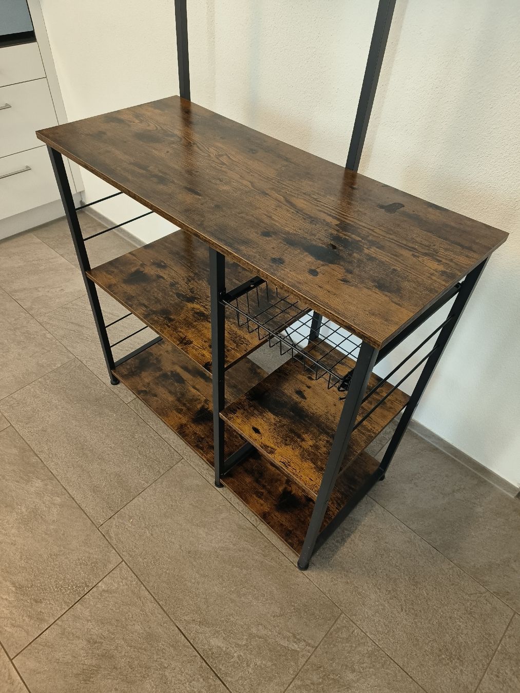 Scaffali: Kitchen Shelf Unit Rustic Brown Metal Used – Usato da Bülach venduto da ste_5tgq 1