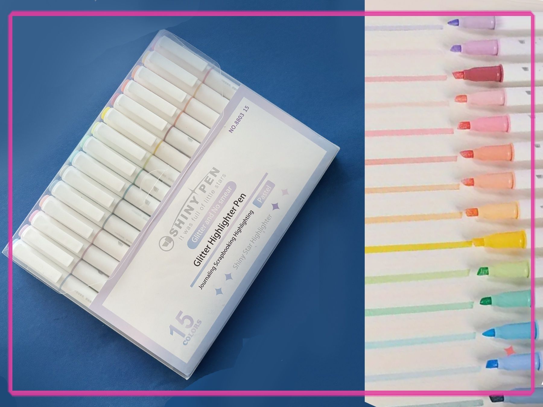 Penna & Evidenziatori: 15er Pack Glitter / Highlighter /Schimmer Marker – Nuovo e nell'imballaggio originale da Frenkendorf venduto da jazzplatten