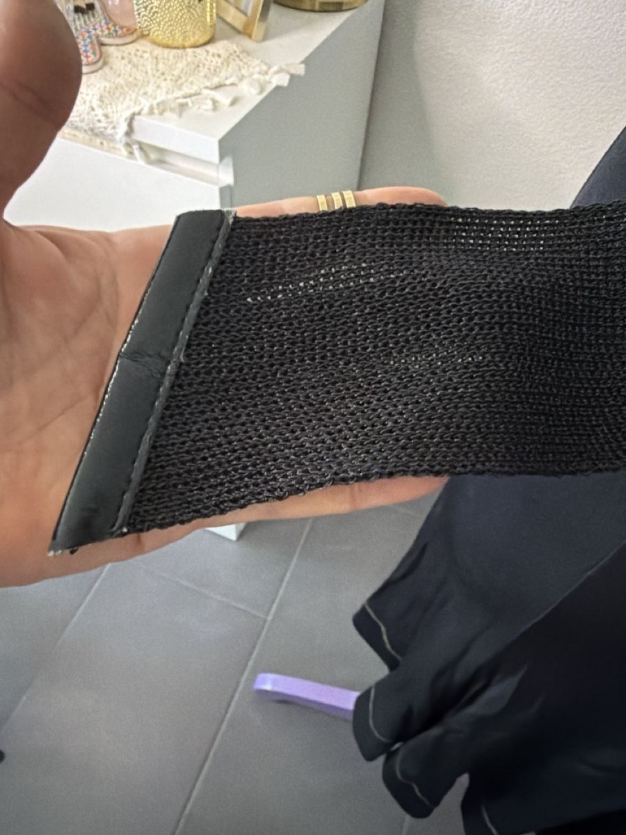 Cinture: Stylish Black Woven Belt with Silver Ring Buckle - Unique – Usato da Bouveret venduto da dou_g8q7 4