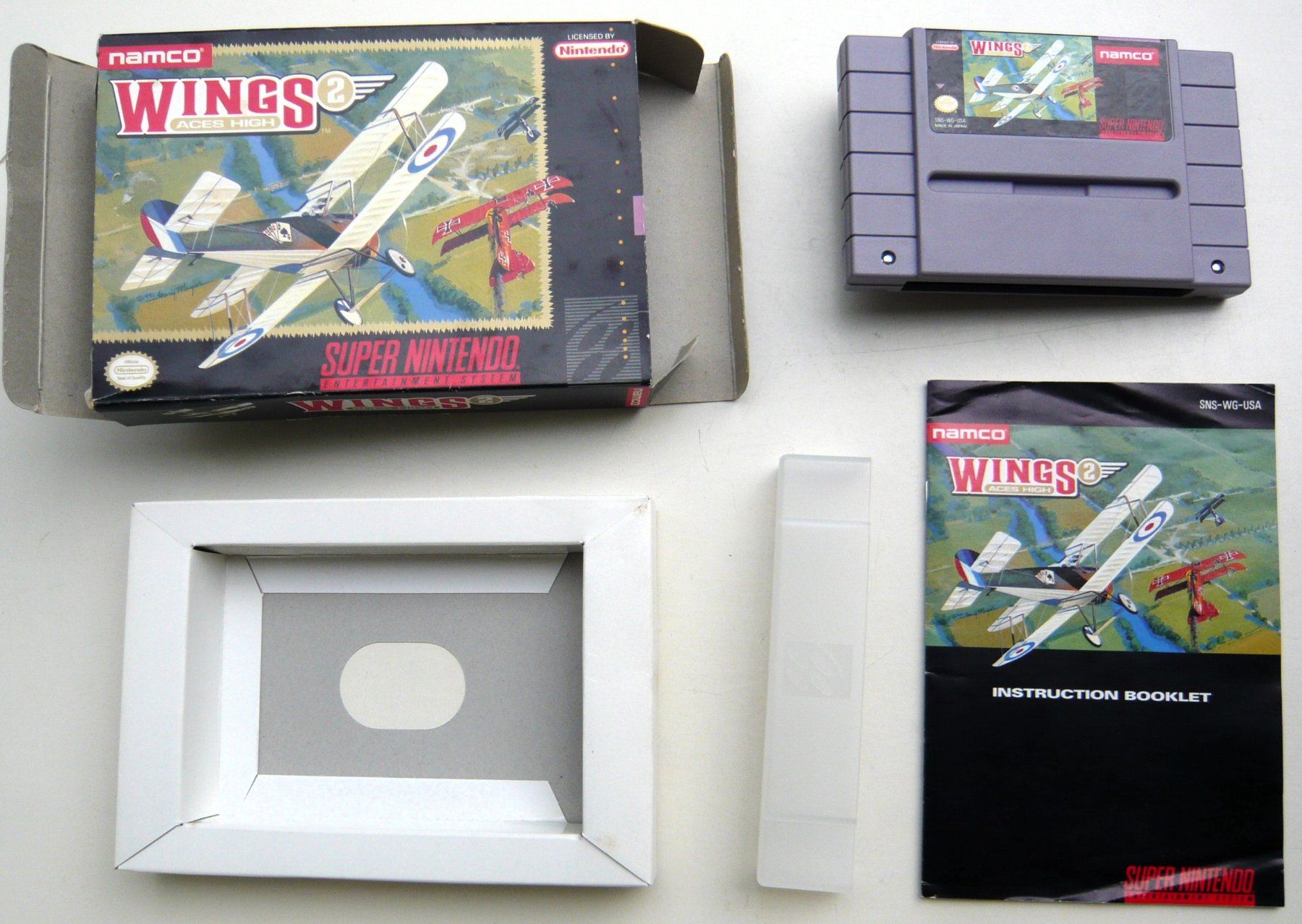 Nintendo Giochi: SNES:  Wings 2 Aces High, CIB – Usato da Onex venduto da Jaguar1986 3