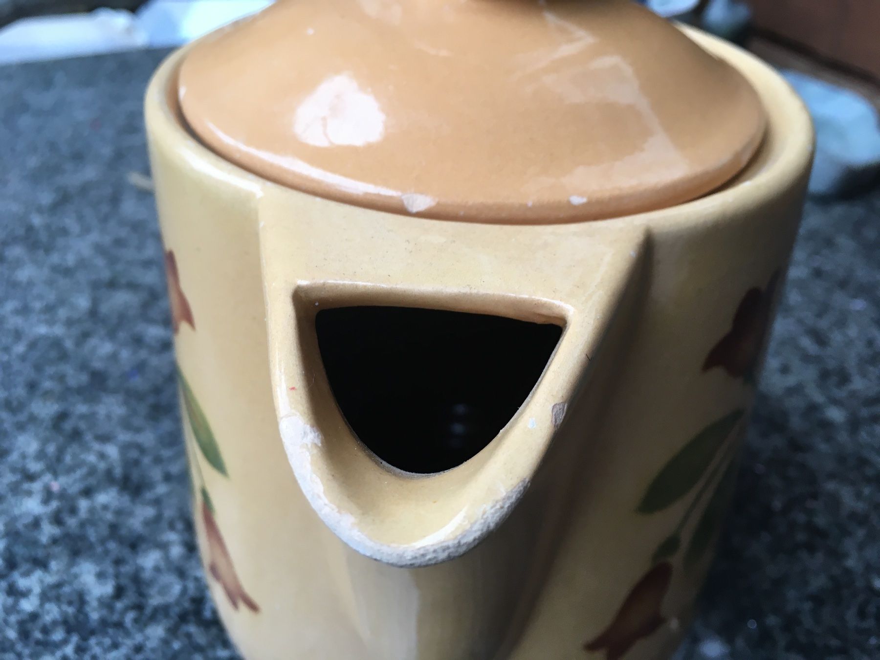 Karaffen: Antiker Krug,  Kaffeekrug mit Deckel, Steingut – Gebraucht aus Wila von Fritz-Wila 6