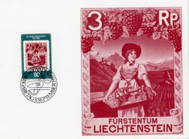 Liechtenstein  FL  -  Winzerin  /  Ausgabetag-AK  08.09.1980