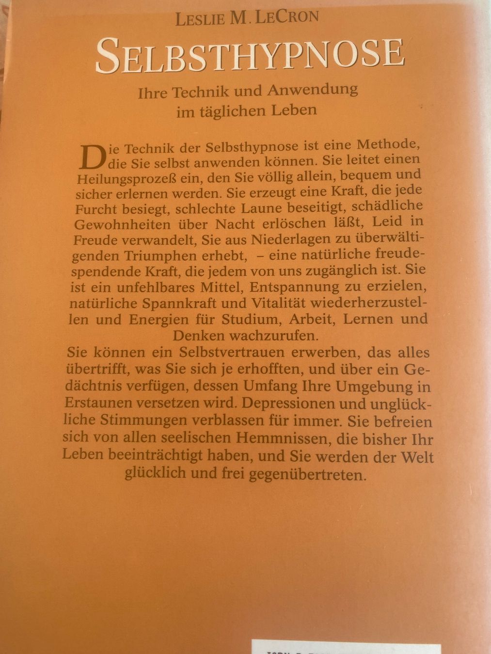 Libri: Selbsthypnose Leslie M. LeCron – Usato da Vernate venduto da RubyDays 5