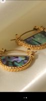 Elegante Ohrringe, Goldfarben mit Abalone-Muschel ✨