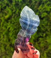 Regenbogen-Fluorit Feder ✨🪶🌈94g