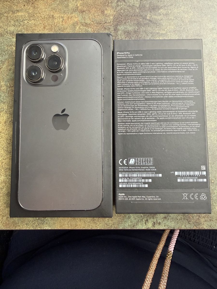 Apple Portables: Apple iPhone 13 Pro Graphite 256 GB neuwertig – D'occasion à Hindelbank par Rotaniger 1