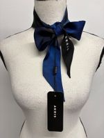 Neu! Akris Twilly aus Seide Seidenschal marineblau/schwarz