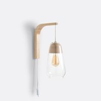 Lampe Nasoa Wall Light in Glass/Wood