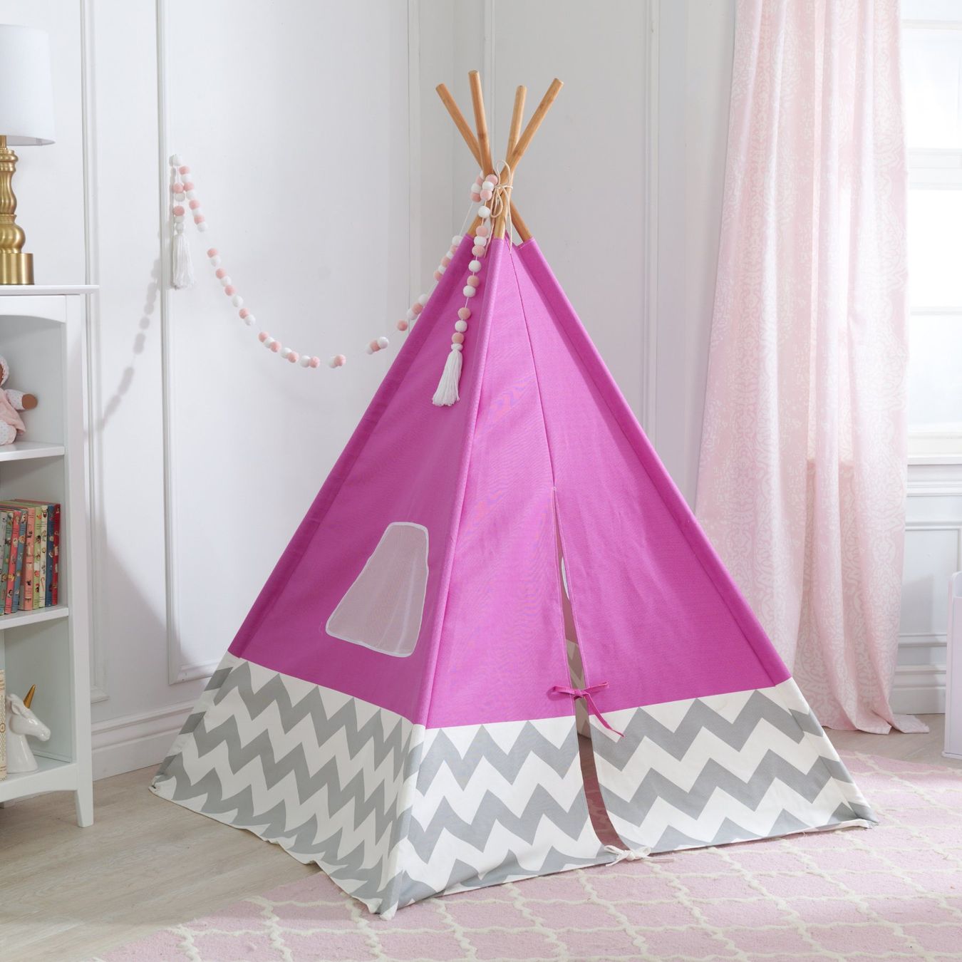 Sonstige Kinderbetten & -möbel: Tipi Zelt Deluxe rosa – Neu und originalverpackt aus Erlinsbach von Home-World 2
