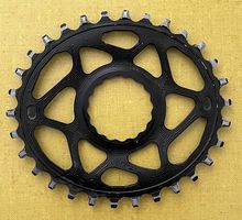 Kettenblatt Absolute Black, oval, 30 Zähne (1x12), top