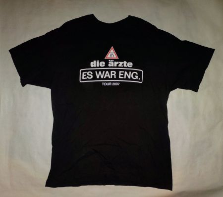 DIE ÄRZTE TOUR SHIRT ** ZÜRICH ** XL ** ES WAR ENG ** 2007