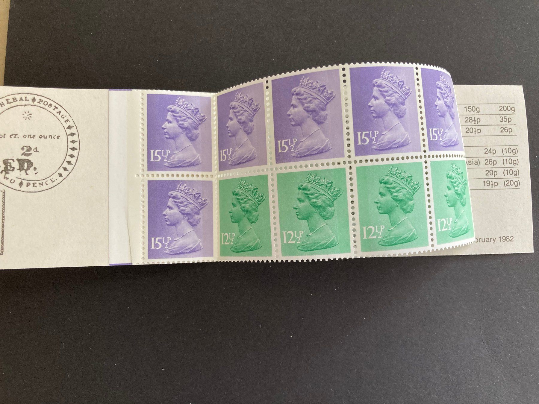 Tutti i francobolli: Markenheftchen Grossbritannien 1982 1.43£ postfrisch** – Nuovo e nell'imballaggio originale da Niederurnen venduto da Alpineyeti 1