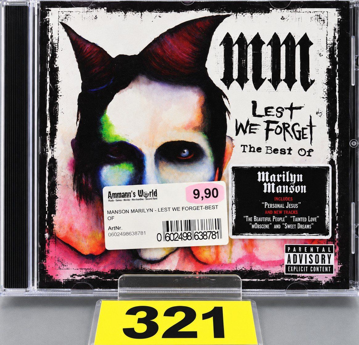 CDs: CD Marilyn Manson "Lest We Forget", Nr. 321 – Neu und originalverpackt aus Kottwil von Crazyrolf
