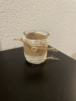 Rustikales Teelicht Glas "bagatelles d'Esther"