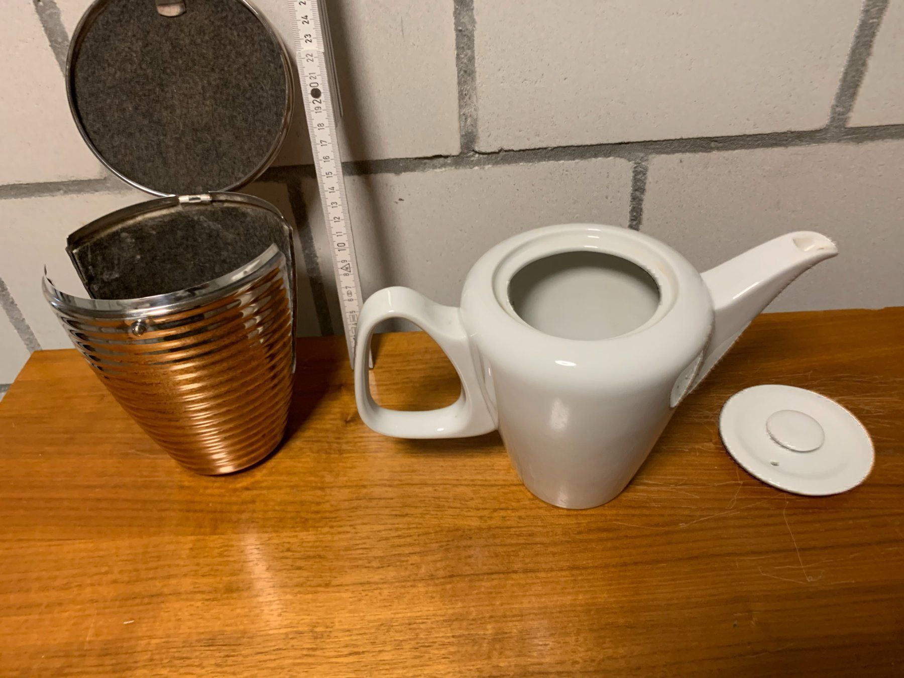 Caraffe: Teekanne / Silber Keramik antik – Usato da Arch venduto da seil819 1