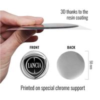 Lancia 3D Aufkleber Sticker 58mm für Nabendeckel schwarz