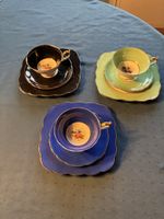 3 Sammeltassen mit Blumendecor Kgl.pr. Tettau