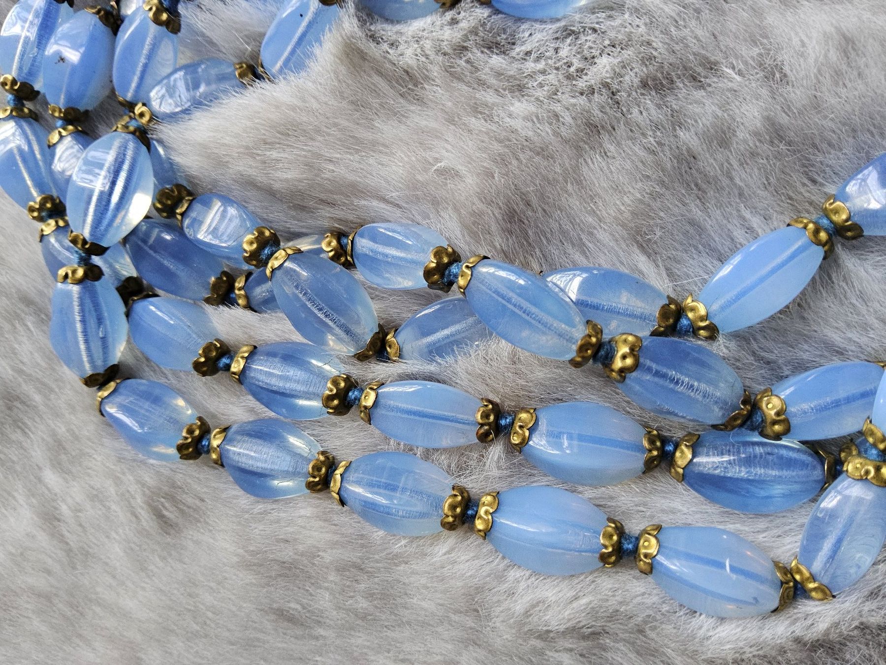 Gablonzer Colliers: Wunderschöne antike Gablonzer Glas Kette Collier 125cm – D'occasion à Zürich par gutsan 6