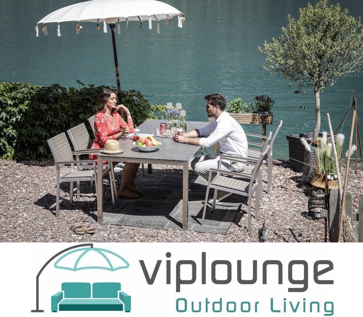 Viplounge Tavoli: Edler Gartentisch mit 6 Stühlen – Nuovo e nell'imballaggio originale da Uznach venduto da viplounge
