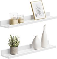 2x Wandregal weiss 60x10cm