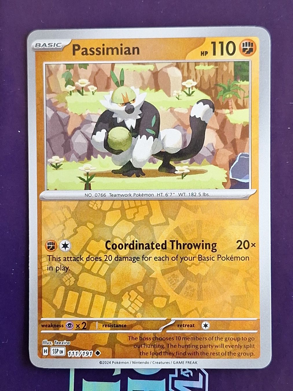 Pokémon Carte collezionabili: Passimian - Reverse Holo - Pokemon Surging Sparks – Usato da Altstätten SG venduto da GGsGameshop