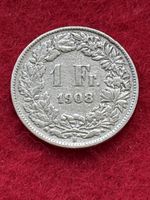 Monnaie Suisse 🇨🇭 1908 1fr argent 