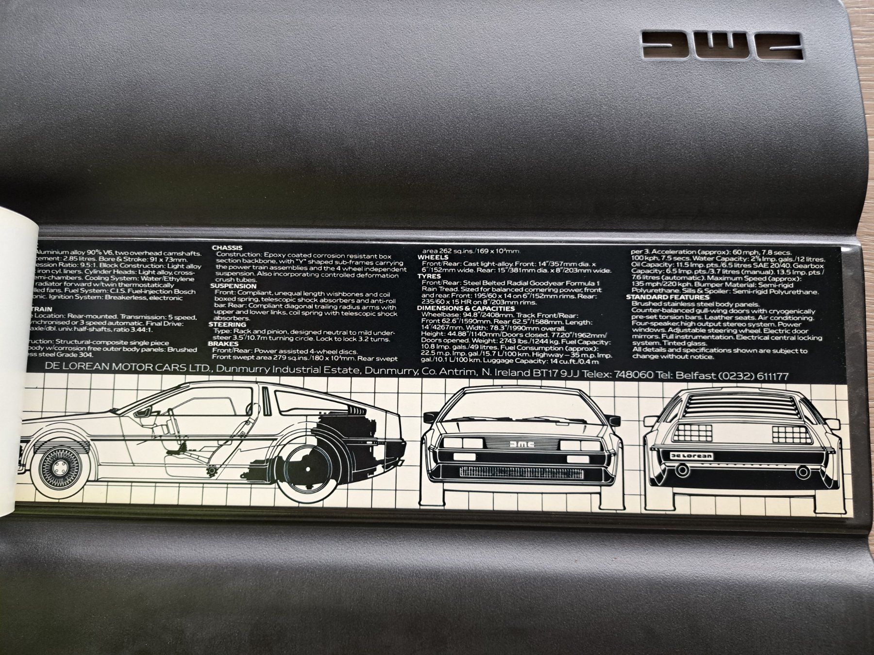 Delorean Documenti: Delorean DMC-12  Prospekt/Katalog - Kunstleder 1981 – Usato da Bazenheid venduto da derdelorean01 7