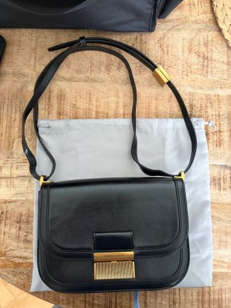 Charles & Keith New Black Leather Shoulder / Crossbody Bag