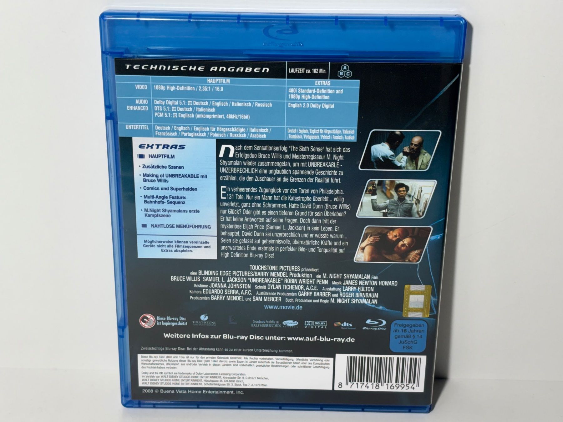 Tous les DVDs: Unbreakable - Unzerbrechlich Blu Ray – D'occasion à Wilderswil par Mr.Fury 1