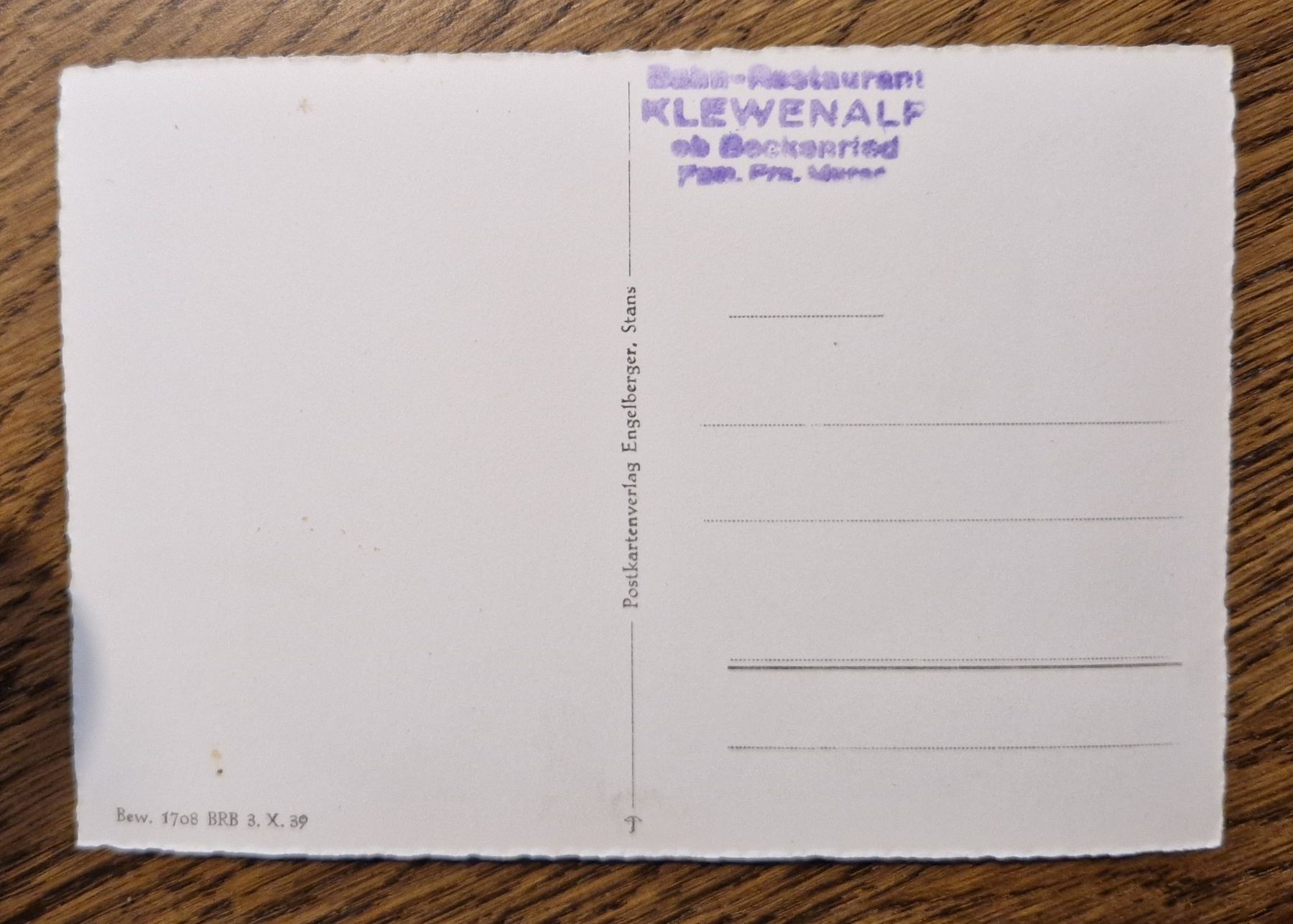 Cartes postales: Bahnrestaurant Klewenalp mit Stempel – D'occasion à Ebikon par Donar50 1