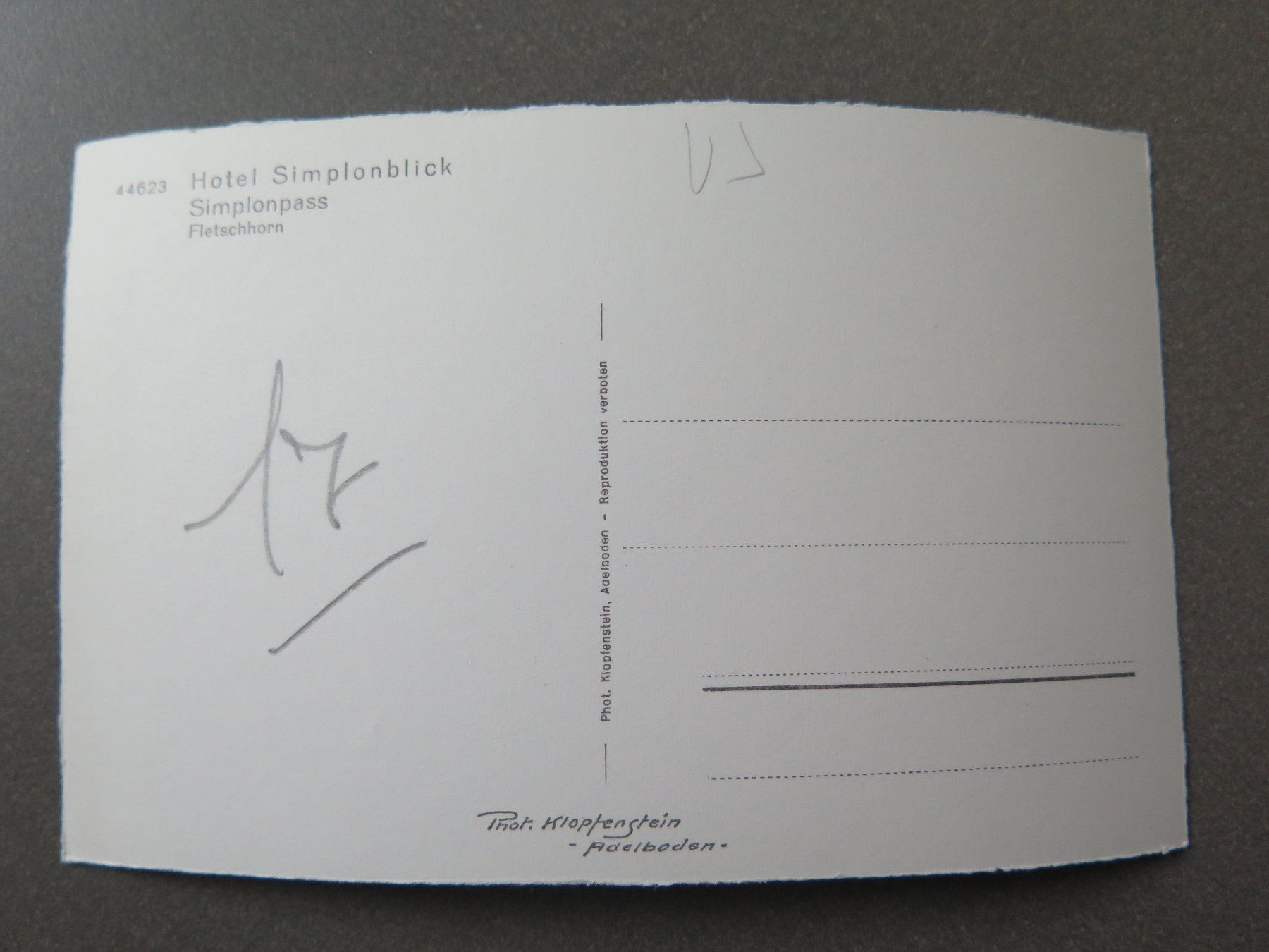 Cartoline postali: SIMPLON - HOTEL SIMPLONBLICK SIMPLONPASS – Usato da Wittenbach venduto da lipasal 2