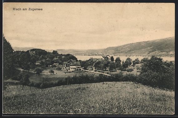 Cartoline postali: AK Risch am Zugersee, Totalansicht – Usato da Berlin venduto da bartko-reher