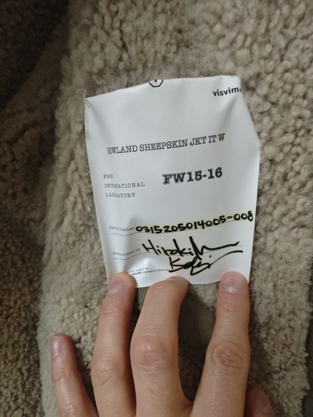 Jacken: VISVIM Howland Sheepskin Lammfell Stoff Jacke – Gebraucht aus Erlenbach ZH von nlh 2