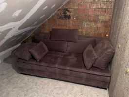 Bettsofa mit Wildlederoptik
