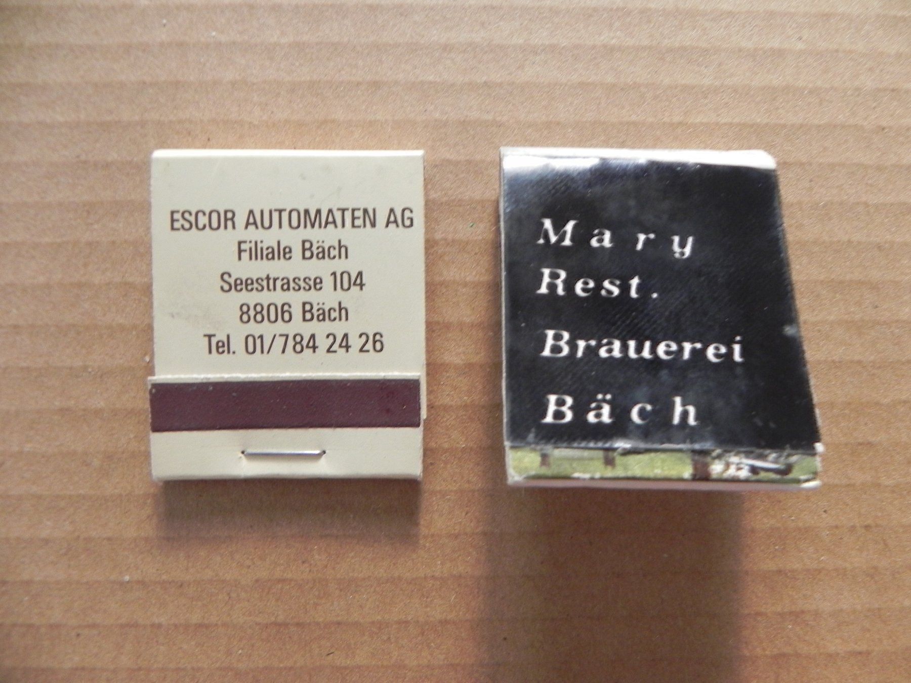 Cartoline postali: Bäch SZ Werbung Automat Rest. Braui 1980 – Usato da Siebnen venduto da krimsie
