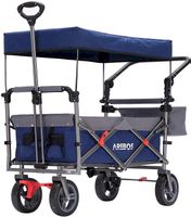 Bollerwagen faltbar mit Dach blau