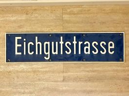 Strassenschild Gussschild Eichgutstrasse