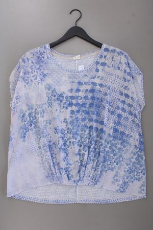 Taifun Kurzarmbluse Gr. 46 blau
