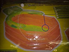 Aufblasbare Baby Badewanne, orange/gruen, neu, Sommer