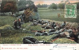 Saint-Imier BE Infanterie im Schützengraben Litho militare