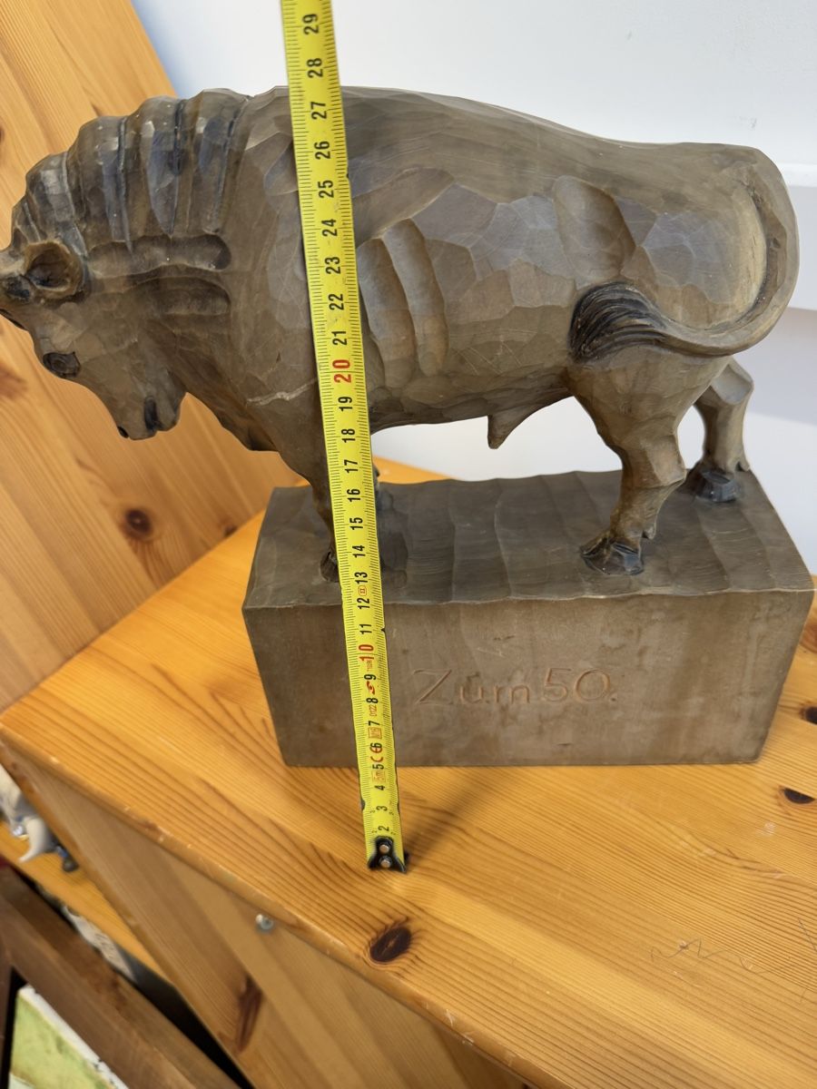 Skulpturen & Statuen: Bison Handgeschnitzte Holzstatue - Bison Zum 50 Geschenke – Gebraucht aus Morges von SevArt 9