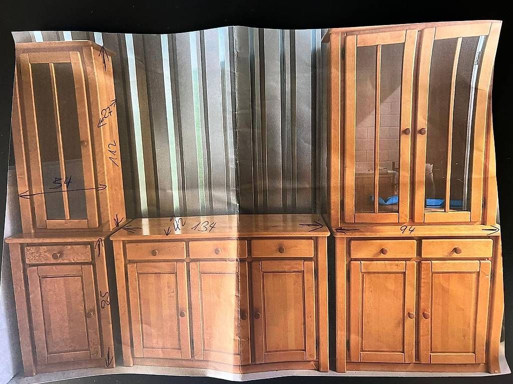 Credenze: Kirschholz Wohnwand und Sideboard – Usato da Rebstein venduto da Dom-Grab_83 2